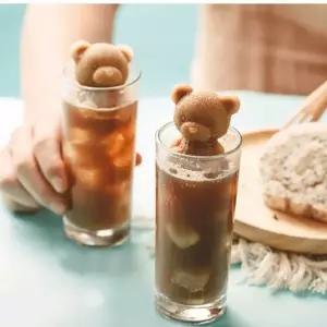 곰돌이 소 귀여운 얼음틀 실리콘 동물 WTI74wVO