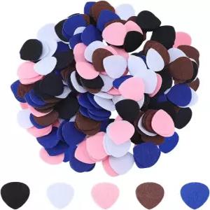 핑거인스파이어 720Pcs 인형 공예 펠트 코 24x24mm 삼각형 5가지 색상 DIY 대량 공급 크로셰 플러시 동물