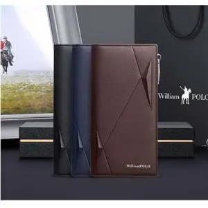 윌리엄폴로 대용량 소가죽 장지갑 (지퍼) 장지갑