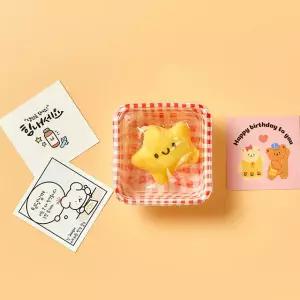 아트박스/알럽하우스 트윙클 인형키링 노랑별+카드+체크박스