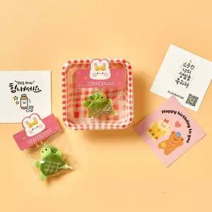 아트박스/알럽하우스 메론빵 거북이 키링 복거북이+카드+체크박스