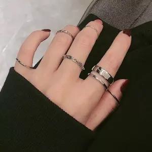 [룽스_63]레이어드 실반지 실버 은 반지 은반지 8개 세트