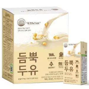 듬뿍두유 190ml x 16팩 무가당 임산부 어린이두유 NON GMO 아기두유