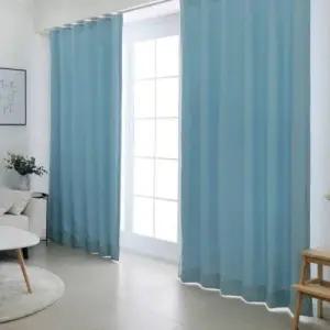 TBZ 비비드 암막커튼 스카이블루 나비주름 75x230cm 1장 WFNK49R