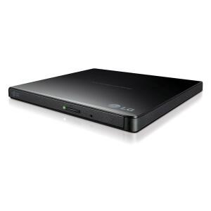 LG GP65NB78 8X USB 2.0 슈퍼 멀티 울트라 슬림 휴대용 DVD 라이터 드라이브 + /-RW 외장 드라이브(M-DISC 지원) - 블랙