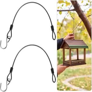 갈고리가 달린 M 미터XITY 2팩 새 모이통 걸이 30cm(12인치) 304 스테인리스 스틸 케이블 체인 와이어로