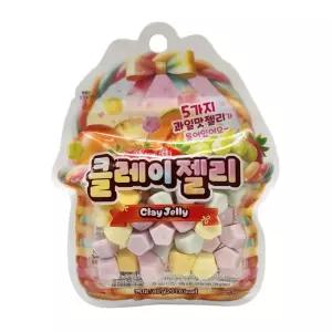 클레이 젤리 5가지 과일맛 젤리식품 어린이 키즈 간식 60g 1개