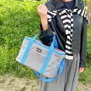(선택 그레이)YIC_01402 대형 보온 보냉가방 도시락가방 쿨러백 16L
