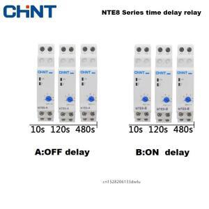CHINT NTE8 시리즈 시간 지연 릴레이 제어 전원 켜기 10S 480S AC220V DC24V Din 레일 디지털 타이머