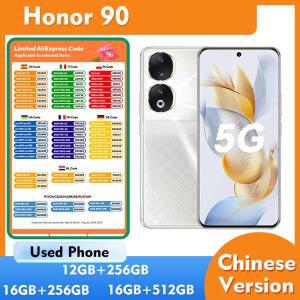HONOR 90 5G 200MP 메인 카메라 6.7인치 2664x1200px 배터리 5000mAh 66W 충전 중고폰