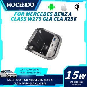 메르세데스 벤츠 A 클래스 W176 GLA CLA X156 2011-2019 15W Qi 무선 차량용 충전기 고속 충전 패드 플레이