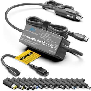 USB-C 범용 노트북 차량용 충전기 PD 100W 65W 45W DC 어댑터 Lenovo MacBook Dell HP Asus Acer Huawei Sa