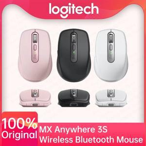 로지텍 MX Anywhere 3S 블루투스 마우스 충전식 인체공학적 디자인 멀티 디바이스 연결 빠른 스크롤링 노트