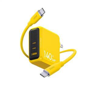 AOHI 마그큐브 프로 140W GaN 충전기 PD3.1 3포트 USB C 충전기 맥북 프로 노트북 고속 충전기 아이폰 16