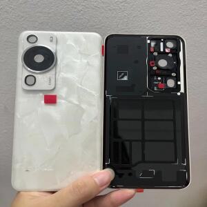 Huawei P60 Pro 배터리 커버 후면 도어 하우징 MNA-AL00 MNA-LX9 로고 교체 부품이있는 백 케이스 용 기존