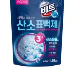 표백제세제 파우치 산소 비트 표백제 O2 1.5kg 2개