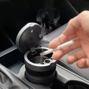 재털이 차량용 다용도 LED 재떨이 냄새차단 휴지통