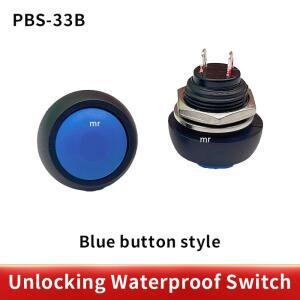1Pcs pbs-33b 2Pin 미니 스위치 12mm 1A 방수 순간 푸시 버튼 재설정 비 잠금