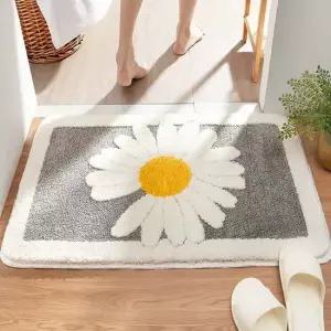 빅데이지 사각 발매트 3color 대 50x80 극세사 물흡수 발매트