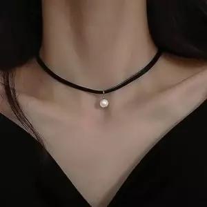 미니 진주 초커 목걸이 레이어드 여성 심플 패션 미니진주초커목걸이 진주초커목걸이