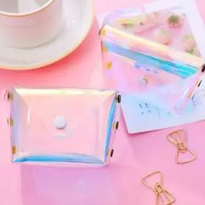 홀로그램 미니 파우치 클러치 가방 9.5x7cm 투명필통 홀로그램파우치 홀로그램PVC