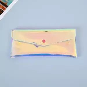 파우치 트래블백 클러치 지퍼백 20x9cm 투명필통 홀로그램파우치 홀로그램PVC 작은파우치