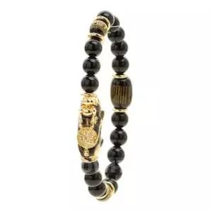 염원팔찌 불교 팔찌 원석 염주 액운방지 (오닉스 블랙)