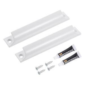 UXCELL 2PCS 서랍 손잡이 7인치 알루미늄 창문 핸들 서랍용 합금 손가락 주방 나사 새시 흰색 장착 옷장 슬라이딩