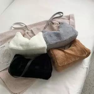 여성 인조퍼 미니 숄더백 1P 겨울 데일리백 손가방