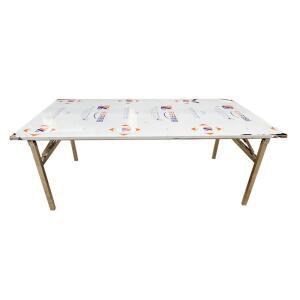 야외 스텐 테이블 대형 마당 1 120x60x75cm 원형테이블 6인용 포장 수입