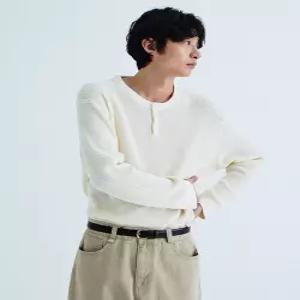 키뮤어 헨리넥 풀오버 니트_아이보리 5533414