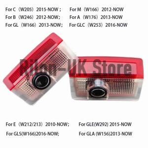 HD LED 자동차 문짝 로고 웰컴 섀도우 라이트 메르세데스 호환 벤츠 호환 W205 W246 W166 W2123 W292 레이