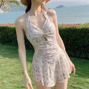 여성 원피스 수영복 셔링 수영복 프릴 홀터넥 바캉스 여름 비치 WFNPMCK