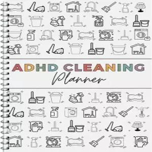 ADHD 청소 계획자 성인 여성을 위한 재사용 가능한 및 정리 가정 관리 루틴 추적 가족 작업 노트 흰색