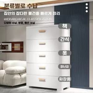 오단서랍장 5단 1000 원룸 서랍수납장 옷장 화이트 오단 서랍장 높은 캐비닛