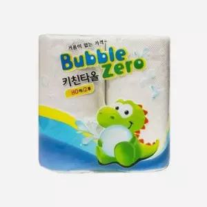 버블제로2겹 키친타올 (80매x2롤)일회용행주 키친타월 (WA1A6B6)