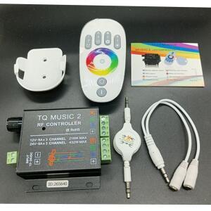 RGB LED 컨트롤러 RF 음악 오디오 제어 SMD 3528 5050 5630 스트립 조명용 TQ 2 DC12V 24V 18A 3 채널