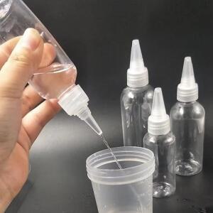 20ml 빈 Dropper 병 투명 플라스틱 리필 형 노즐 캡 미니 소형 소형 압출 휴대용 포장