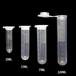 10PCS 2ML5ML10ML 실험실 용품  투명 마이크로 플라스틱 원심 분리기 튜브  클립 용기 뚜껑