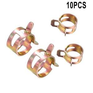10Pcs 스프링 밴드 파이프 클램프  공기 호스 클립 실리콘 패스너 조정 가능 금속 5678910111213141516mm