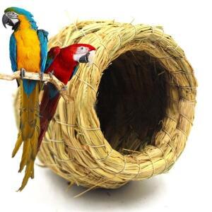 수제 자연 둥지 비둘기 안뜰 따뜻한 새장 장식 침실 앵무새 애완 동물