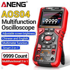 ANENG AOS04 9999 카운트 디지털 오실로스코프 멀티미터 50MS/s 샘플링 속도 10Mhz 대역폭 지원 파형 저장