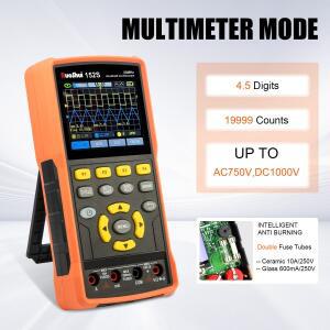 디지털 오실로스코프 멀티미터 DDS 발생기 3IN1 휴대용 오실로스코프, 50MHz 대역폭, 200MS/s 샘플링 속도,