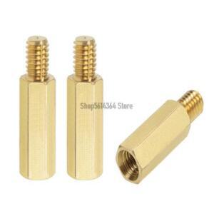 M6 x 20mm  8mm 수-암 육각형 황동 스페이서 스탠드오프 3개