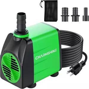 아쿠아리움 잠수식 워터펌프 396GPH 20W 2026 업그레이드 분수 수경재배 어항 1500L/H 야외용 3개 노즐