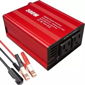 300W 자동차 파워 인버터 12V 110V 충전기 듀얼 AC 콘센트 2 USB-A DC 차량용 노트북용 어댑터 로드 트립