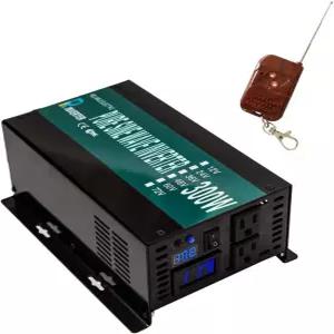 리모컨 스위치가 있는 WZRELB 300W 12V 120V 순수 사인파 태양광 발전 인버터