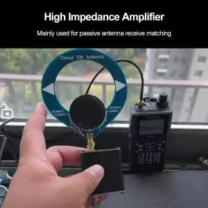 tv안테나 수신기 고임피던스 증폭기 도넛 SW AM 안테나 HackRF 원 단파 SDR 워키토키용 내장 600mah