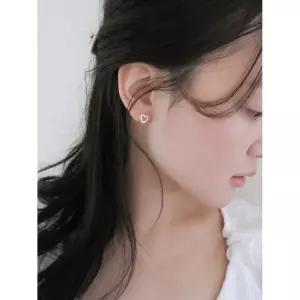 매장정품 DUNGEUREON [925 Silver] Heart Lace Earrings