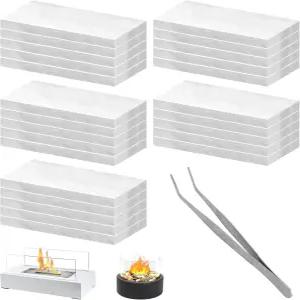 테이블탑 파이어 피트용 25PCS 세라믹 울 심지 바이오 에탄올 소독용 스펀지 연료 코어